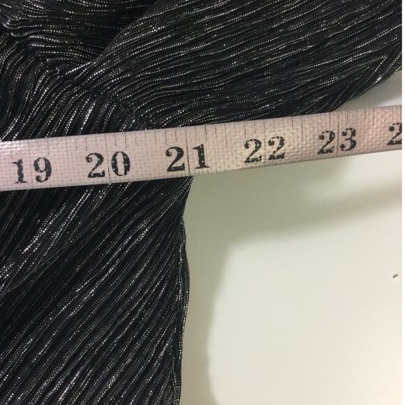 BLOOMCHIC 18-20 2X Plus black metallic elastic waist pockets midi dress NEW B80 - Picture 4 of 8